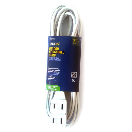 PROJEX Cord Extn16/2Spt2 12'Wht IN162PT212WHP